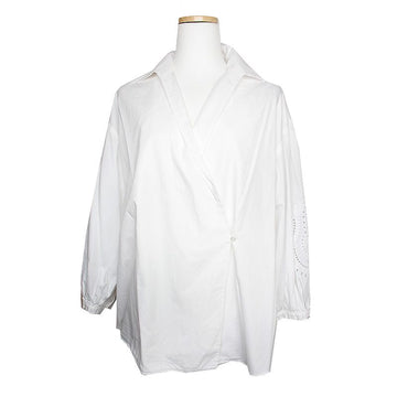 MAXMARA イントレンド ホワイト アイレット刺繍 シャツ 66 77 130636232