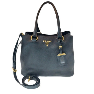PRADA ビテロ フェニックス ブラック レザー ゴールドロゴ トートバッグ ショルダーバッグ 1BA058 130696246