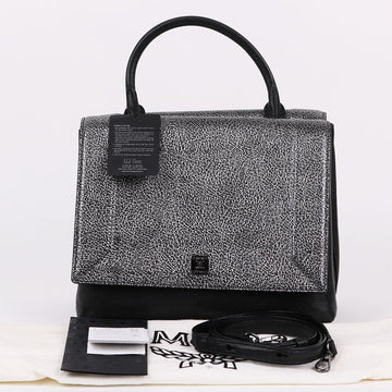 MCM バイカラー ミディアム トップハンドル ショルダーバッグ 130757567