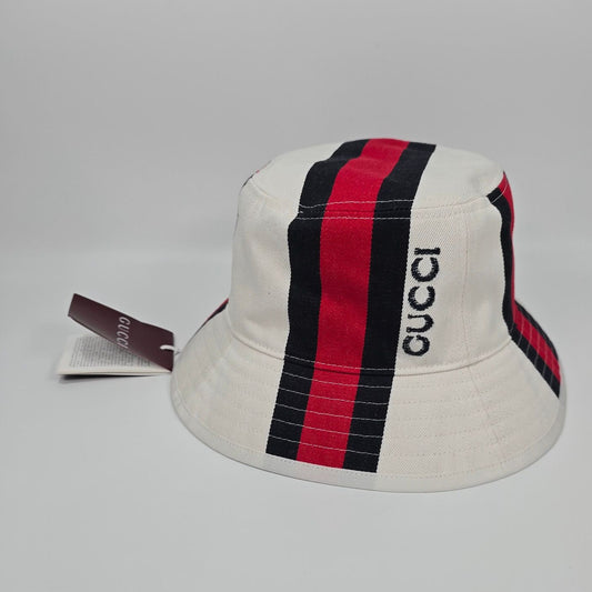 GUCCI Web Bucket Hat (L) 130780531