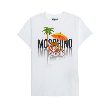 MOSCHINO キッズ 半袖Tシャツ H7M04K LAA01 10101 (大人着用可能) 130780573
