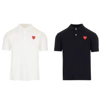 Comme Des Garcons Unisex PK Short Sleeve Red Heart Polo T-shirt 130822093