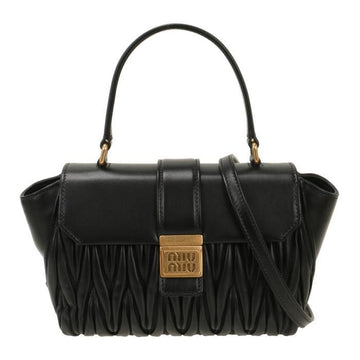 MIU MIU マテラッセ ナパレザー ハンドバッグ / 5BA272 N88 F0002 V OOO 76395061