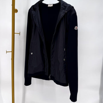 MONCLER モンクレール ニット ウィンドブレーカー フードジャケット ネイビー 130937798
