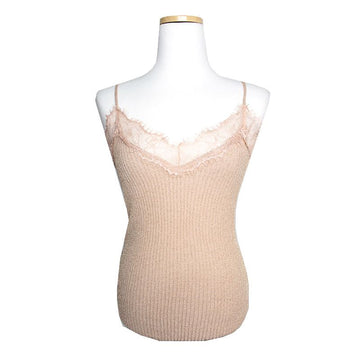 TENSIONE IN テンシオネインモカムスグリッターニットノースリーブトップス 44 55 130970348