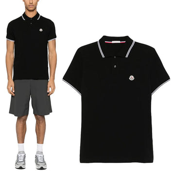 MONCLER スプライトトリム ロゴ パッチ ポロシャツ 8A00031 131059345