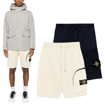 Stone Island Compass Badge Shorts 131083443