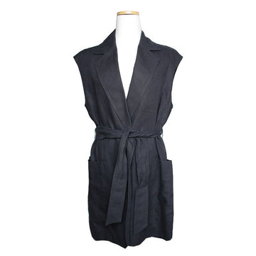 MAXMARA Midnightblau Leinen Gürtel langer Weste 66 131207467