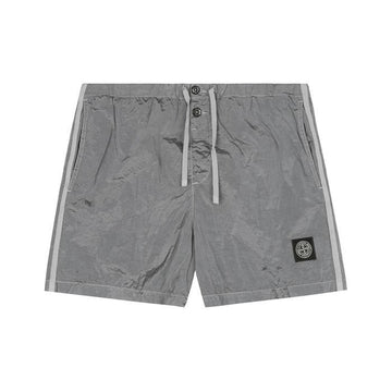 STONE ISLAND ロゴパッチナイロンメタルスイムパンツ V0061 L 130964250