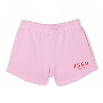 MSGM Kids Logo Print Half Pants 159123309 [P]