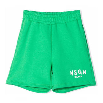 MSGM ロゴプリントキッズショートパンツ 080 152795254