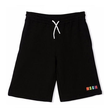 MSGM Kinder Logo Print Shorts 156938194