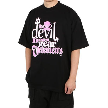 VETEMENTS Devil Wear Übergröße Kurzarm-T-Shirt in Schwarz, 1611 B 64553990