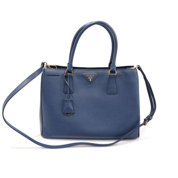 Prada Blue Saffiano Lux Gold Triangle Logo 2WAY 1BA874 131248756