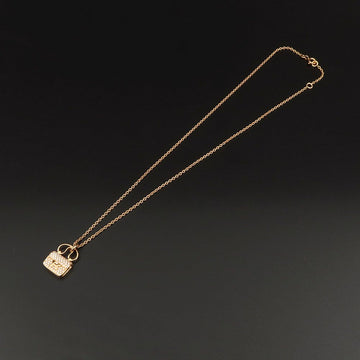 Hermes 18K 750 Yellow Gold 0.29CT Diamond Constance Amulet Pendant Necklace H109615 131369441