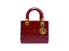 DIOR Damen Cannage Lack Leder Kleine Tote Bag Kirschrot M0531OWCB_M323 131376339 [P]