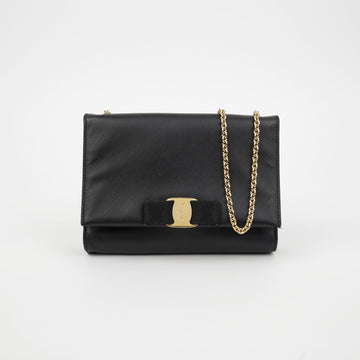 Salvatore Ferragamo 22 B558 Genie Bar Bow Chain Shoulder Crossbody Bag 131298024