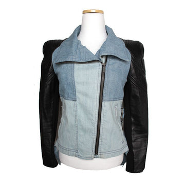 BCBGMAXAZRIA BCBG Max Azria Lammleder Denimjacke 55 131413572