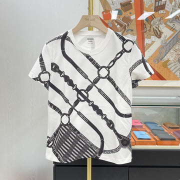 Hermes Coaching Remix Straight T-shirt White 131584108