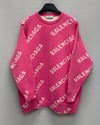 Balenciaga Lettering Logo Allover Oversized Knit 131587459 [P]