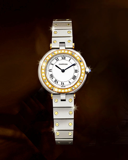Cartier Santos Women's Diamond Combi Watch 12345 75851496