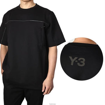 Y-3 GV6088 F BLACK Logo Zipper Pocket T-Shirt 101611202