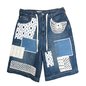 OTHER BRAND フィルクロ クロシェ アプリケ デニム バミューダ パンツ 77以上 131640987