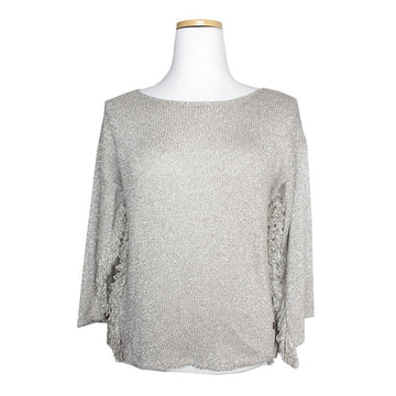 TENSIONE IN Tensionaine Silber Glitzer Fransen Strickoberteil 55 66 131641479