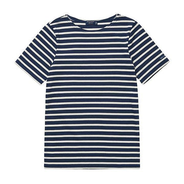 SAINT JAMES 9863 MARINE ECRU ユニセックス 半袖Tシャツ 9863 39483103 [P]