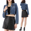 Self-Portrait Cropped Denim Jacket PF23816JBL BLUE 54033838 [P]