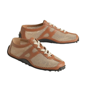 Hermes Kiga Sneakers Women Athletic Shoes Crocheted Knit Mesh Beige H251169Z 7K370 131852796