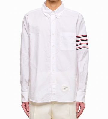 Thom Browne Cotton Button Down Tricolor Detail Shirt stamp: NEW YORK MWL395A F0313 100 131878516