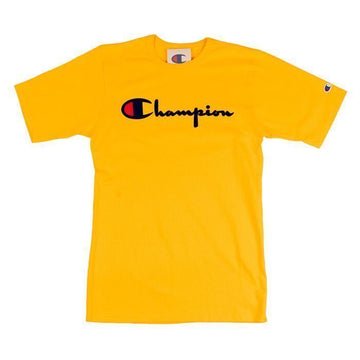 CHAMPION ヘリテージ ショーツ ダイレクト フロック スクリプト 半袖Tシャツ Cゴールド GT19-Y07954-BYC 119867068