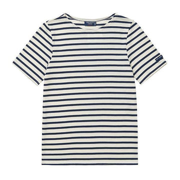 Saint James 9863 ECRU MARINE Unisex Short Sleeve T-Shirt 39483104 [P]