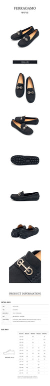 SALVATORE FERRAGAMO Doppelte Gancio Driver Mokassins 757935 62851913 [P]