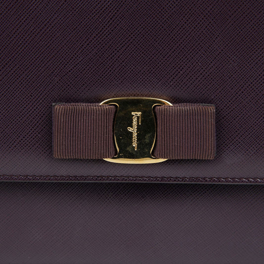 SALVATORE FERRAGAMO 21 D855 バラ ジニー チェーン ショルダー クロスバッグ 131848537 [P]