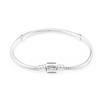 Pandora Moment Barrel Classic Snake Chain Silver Bracelet 598816C00 33492936