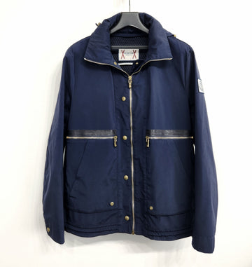 MONCLER ガンマブルー ゴールドトリム ウィンドブレーカー フードジャケット 0 132270348