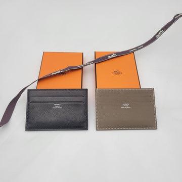 HERMES Citizen Twill Kartenetui Noir Etaupe 132328683