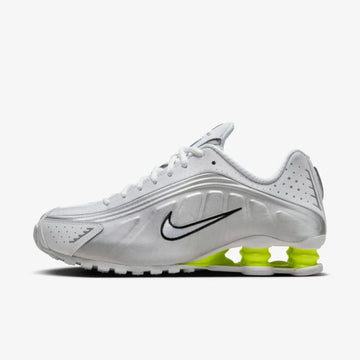 Nike Shox R4 Women's White Metallic Silver Volt AR3565-102 132355374
