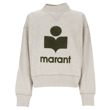 ISABEL MARANT 25FW Velourslogo Sweatshirt Ecru Khaki 159666272 [P]