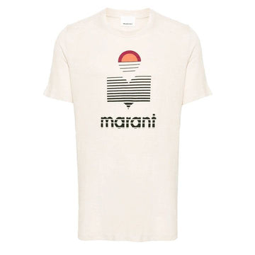ISABEL MARANT Logo T-Shirt Kurzarm Écru TS0045HA B1N16H 23EC 159584084 [P]