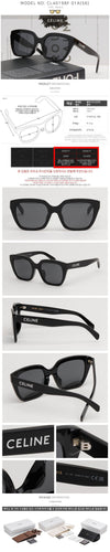 CELINE Sonnenbrille CL40198F 01A Luxus Schwarz Monochrom Big Size 60995896 [P]