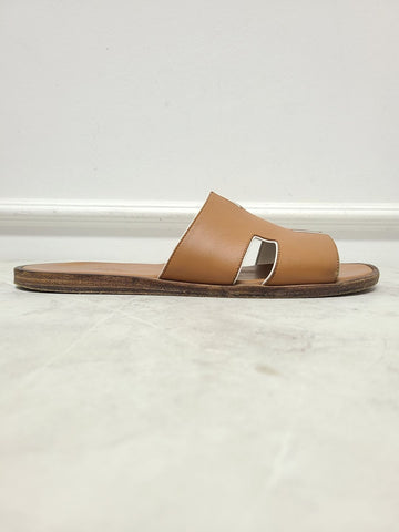 HERMES Naturale Blanc Izmir Herren Sandal Slipper 44 132367928