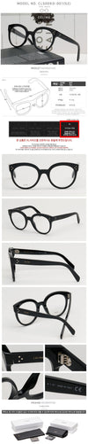 CELINE Brille CL50093I 001 Luxus Rund Schwarz Übergröße Hornrahmen 101621258 [P]