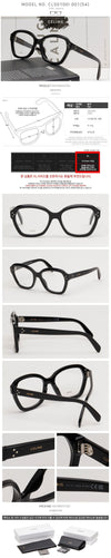 CELINE Brillenfassung CL50100I 001 Oversize Schwarz Rechteckig Hornrahmen 101621229 [P]