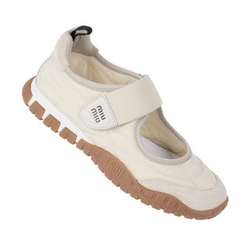Miu Miu Technical Suede Ballerina Sandals 155450081