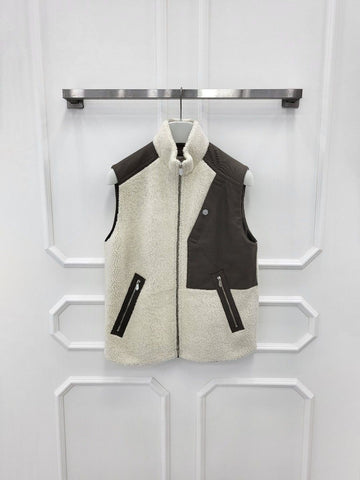 HERMES Shearling-Lammlederweste 48 132432832
