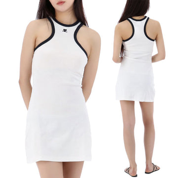 Courreges Contrast Scuba Mini Dress 132497719