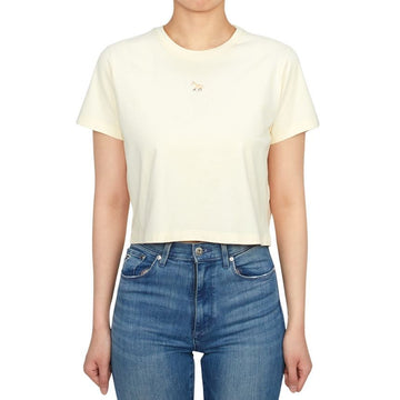 MAISON KITSUNE Baby Fox Damen Cropped T-Shirt mit kurzen Ärmeln 0134 132505481